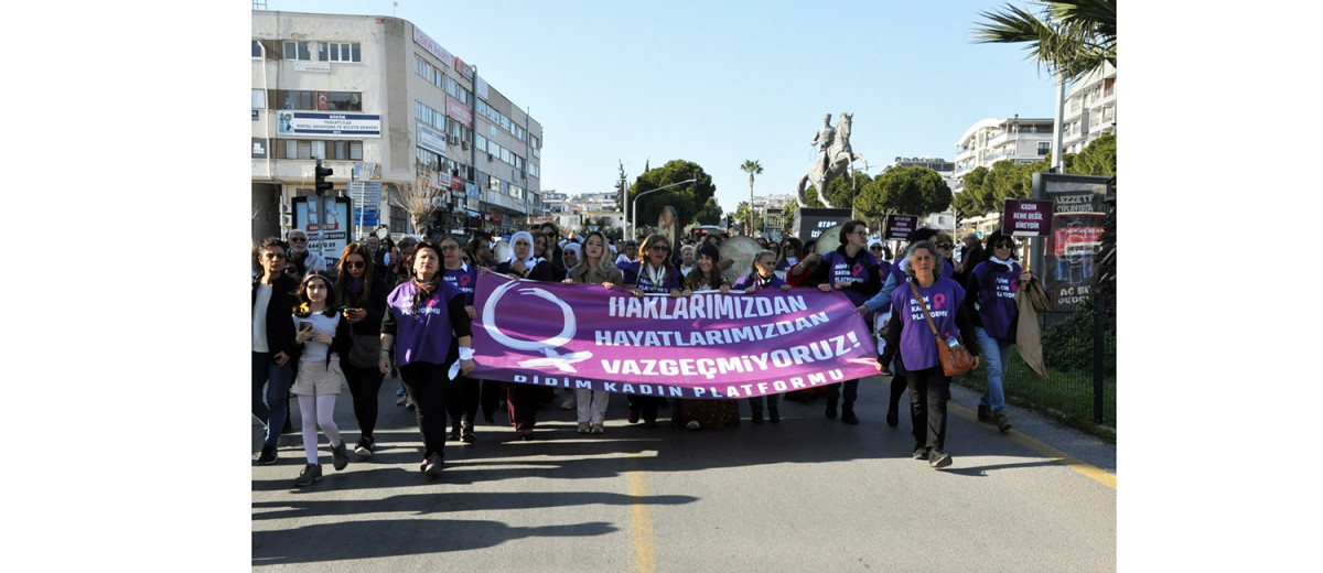 8 MART DÜNYA EMEKÇİ KADINLAR GÜNÜ DİDİMDE COŞKU İLE KUTLANDI