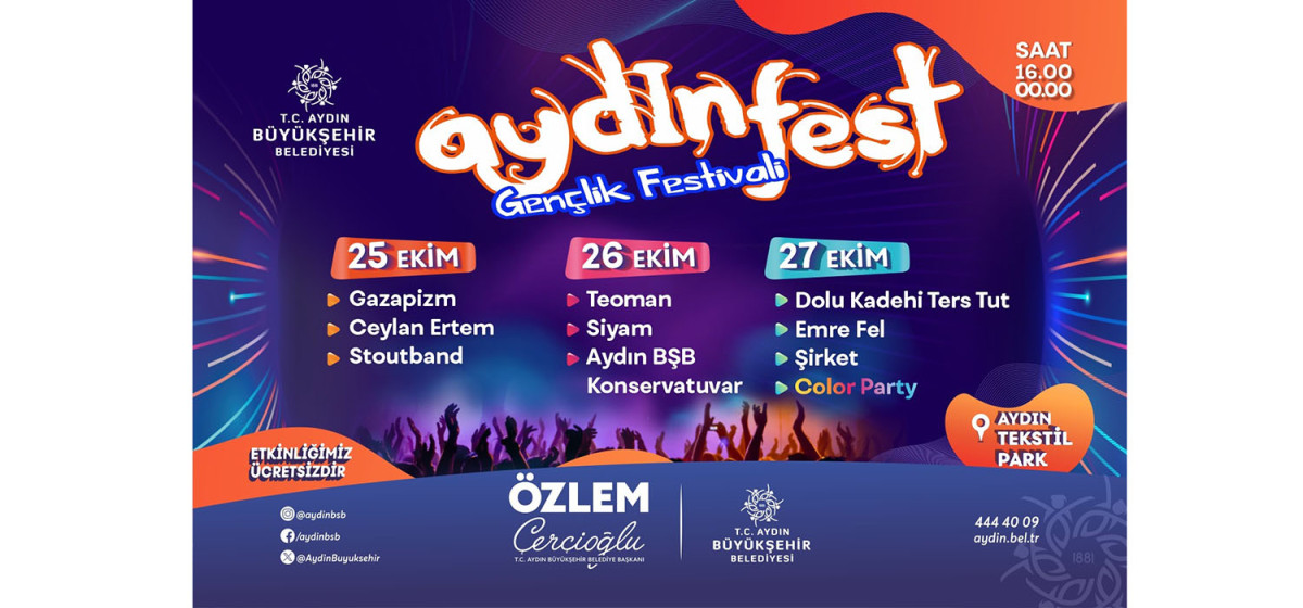 BAŞKAN ÇERÇİOĞLU AYDINLILARI AYDINFEST’TE MÜZİKLE BULUŞTURACAK