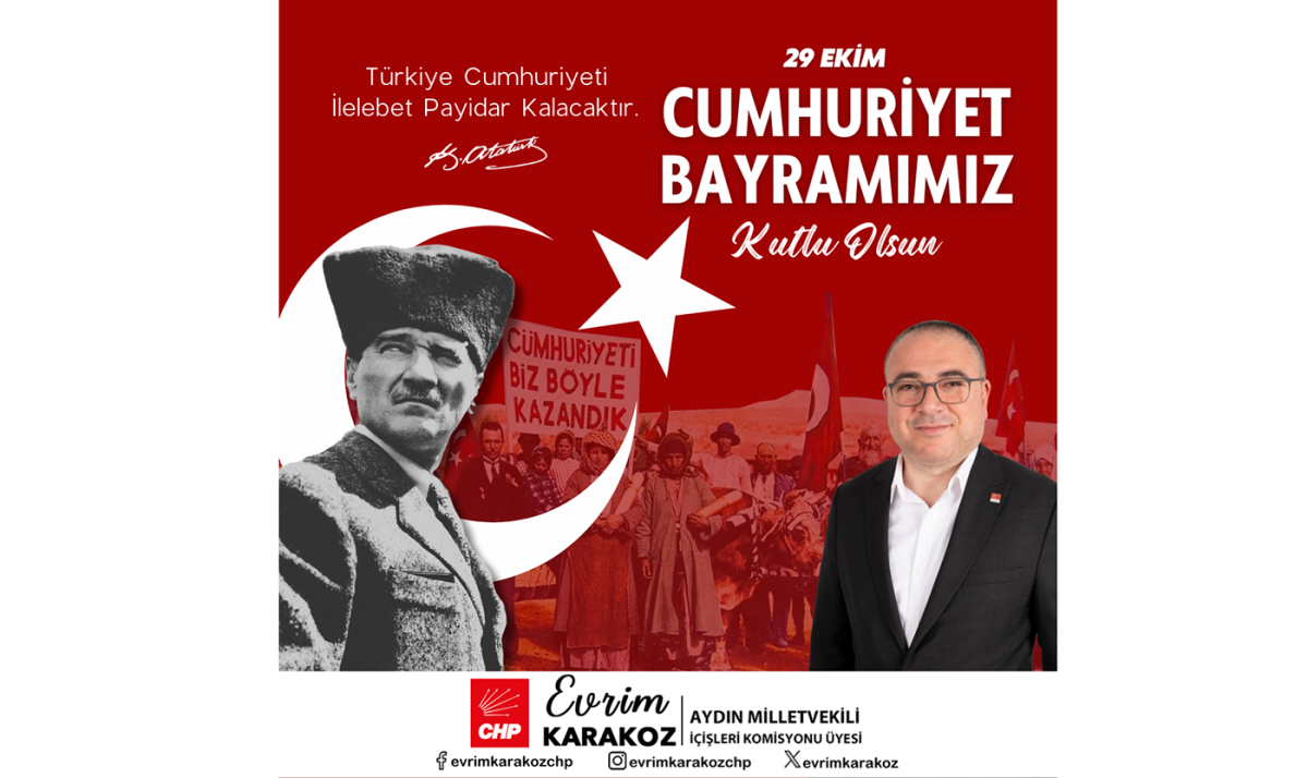 CHP’Lİ EVRİM KARAKOZ: “ÇARE CUMHURİYET’E SIMSIKI SARILMAKTIR”